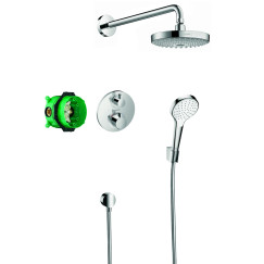 Hansgrohe Croma Select S showerset compleet m/ecostat s thermostaat chroom Chroom 27295000