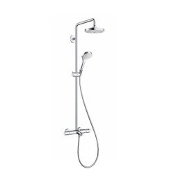 Hansgrohe Croma Select S 180 2jet showerpipe voor bad chroom-wit Chroom Wit 27351400
