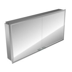 Emco Asis spiegelkast 131.5cm 2 deuren aluminium Aluminium 989705078