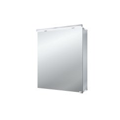 Emco Asis Pure spiegelkast 60 m/deur links-led verlichting alum. Aluminium 979705085