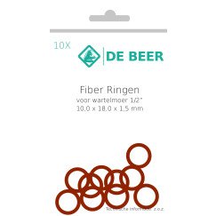 De Beer  fiberring 1/2" 10x18x1,5mm a 10 stuks  150460988