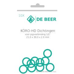De Beer  hd ring 1/2" 21x30x2,0 a 10 stuks  153953988