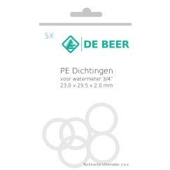 De Beer  nbr ring 3/4" 23x29,5x2,0 a 5 st.v/watermeteraaans  154213988