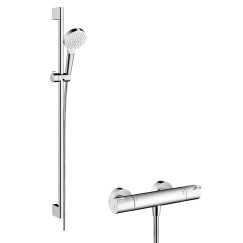 Hansgrohe Ecostat thermostaat+stang 90+crometta vario handd.wit-chr. Wit Chroom 27813400