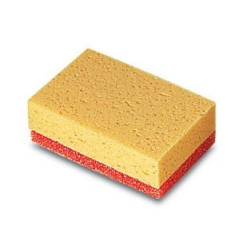 Rubi  2-zijdige spons geel-oranje Geel Oranje 20906