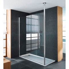Kermi Walk-in Shower Wall inloopdouche 98 x 200cm mat zilver-helder Mat Zilver XXWSW098201AK