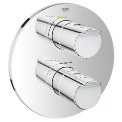 Grohe Grohtherm 2000 New afdekset voor douchethermostaat t chroom Chroom 19354001