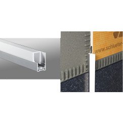 Schluter Liprotec draagprofiel 20mm 2,5 m. aluminium mat Aluminium Mat LTWS20AE