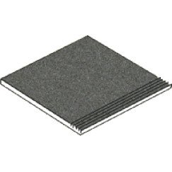 Villeroy & Boch Unit Three vloertegel trede 30x30cm 8,2mm mat r10 graphite Graphite 2008GT500710