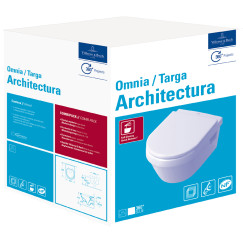 Villeroy & Boch Omnia Architectura pack wandcloset m/spoelrand diepspoel zitting wit Wit 5684H101