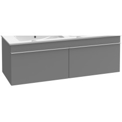 Villeroy & Boch Venticello wastafelonderkast 125.3x42 cm. 2x lade glossy wit Glossy White A93901DH