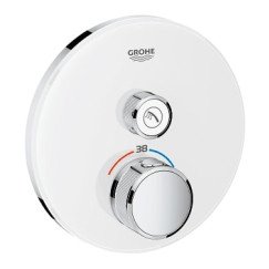 Grohe Grohtherm Smartcontrol afdekset douchethermostaat rond moonwhite Moon White 29150LS0