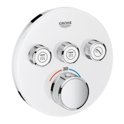 Grohe Grohtherm Smartcontrol afdekset douchethermostaat met omstel 3x moonwhite Moon White 29904LS0