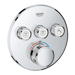 Grohe Grohtherm Smartcontrol afdekset douchethermostaat met omstel 3x rond chr. Chroom 29121000