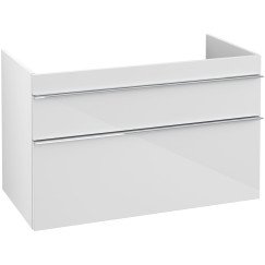 Villeroy & Boch Venticello wastafelonderkast 95.3x59cm 2x lade glossy wit Glossy White A92601DH