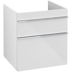 Villeroy & Boch Venticello wastafelonderkast 55.3x59cm 2x lade glossy wit Glossy White A92301DH