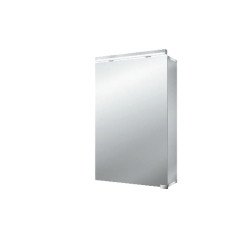 Emco Asis Pure Led led spiegelkast 1 deur m/wastafelverlichting 50cm Aluminium 979705286