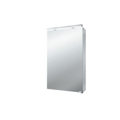 Emco Asis Flat Led led spiegelkast 1 deur m/wastafelverlichting 50cm. Aluminium 979705268