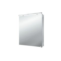 Emco Asis Flat Led led spiegelkast 1 deur m/wastafelverlichting 60cm Aluminium 979705267