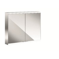 Emco Asis Prime 2 led-lichtspiegelkast 80 2xdeur achterwand wit glas Wit 949706124