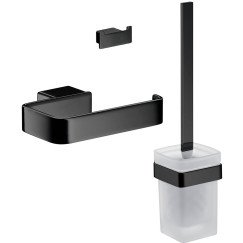 Emco Loft accessoireset voor toilet zwart Zwart 059813300