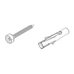 Guo Free Roller schroefset met plug voor muurprofiel screw kit  