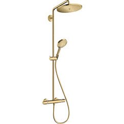 Hansgrohe Croma Select S showerpipe 28cm m/thermostaat polished gold optic Polished Gold Optic 26890990