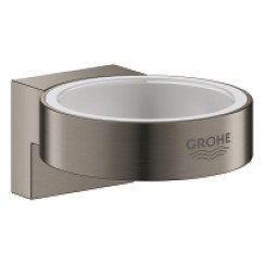 Grohe Selection houder v/glas + zeepdisp.hard graphite geborsteld Hard Graphite Geborsteld 41027AL0