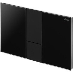 Viega Visign For Style 24 bedieningsplaat 2-knops zwart-mat zwart Mat Zwart - Zwart 773311