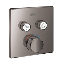 Grohe Grohtherm Smartcontrol afdekset thermostaat 2 functies hard graphite Hard Graphite 29124A00