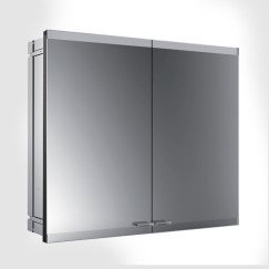 Emco Evo spiegelkast 80cm met verlichting inbouw zwart Zwart 939713314