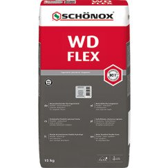 Schonox Wd Flex waterafstotende flex cementvoeg 15kg zilvergris Zilvergrijs 485738