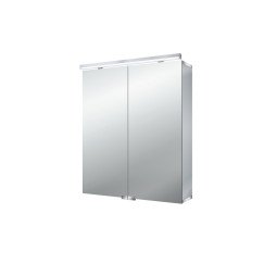 Emco Pure spiegelkast 60cm led opbouw 2 deuren z/onderverl. Spiegelend 979705081