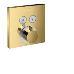 Hansgrohe Showerselect afdekset thermostaat 2 functies pol gold optic Polished Gold Optic 15763990