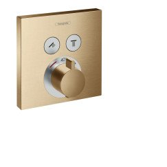 Hansgrohe Showerselect afdekset thermostaat 2 functies brushed bronze Brushed Bronze 15763140