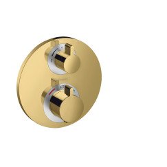 Hansgrohe Ecostat S thermostaat afdekset vo. 2 funct polish gold optic Polished Gold Optic 15758990