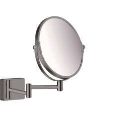 Hansgrohe Addstoris make-up spiegel 3x vergroting brushed black chroom Chroom 41791340