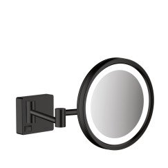 Hansgrohe Addstoris make-up spiegel led 3x vergroting mat zwart Mat Zwart 41790670
