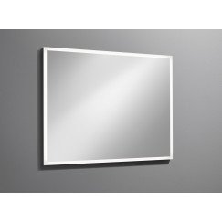 Novio Wessel spiegel 100x80cm alu rand led verlichting rondom Aluminium Rand 