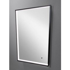 Novio Bjorn spiegel 70x140cm met led verlichting mat zwart Mat Zwart 