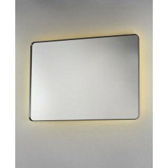 Novio Rocco spiegel 80x120 hoeken rond led verlicht. mat zwart Mat Zwart 