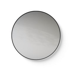 Looox Black Line spiegel rond 60cm mat zwart Zwart SPBLR600